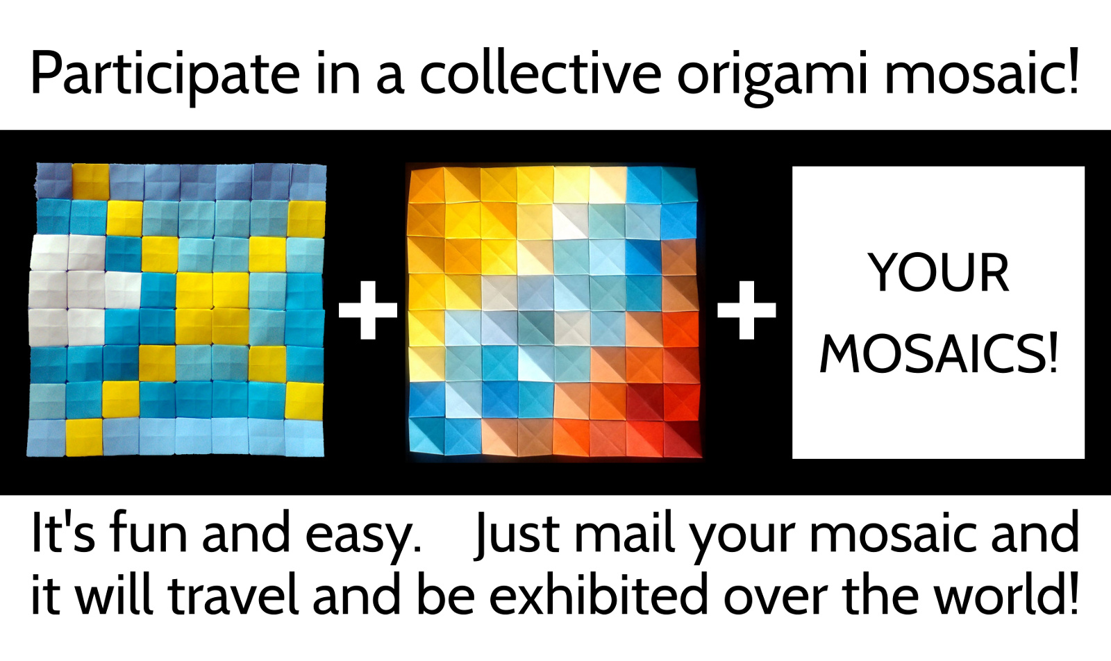 Participate in a collective origami mosaic